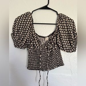 Billabong smocked waist top